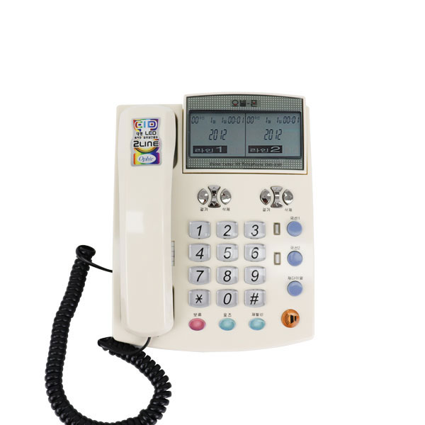 오빌 2국선 2라인 발신자표시 키폰 유선전화기 OID-230