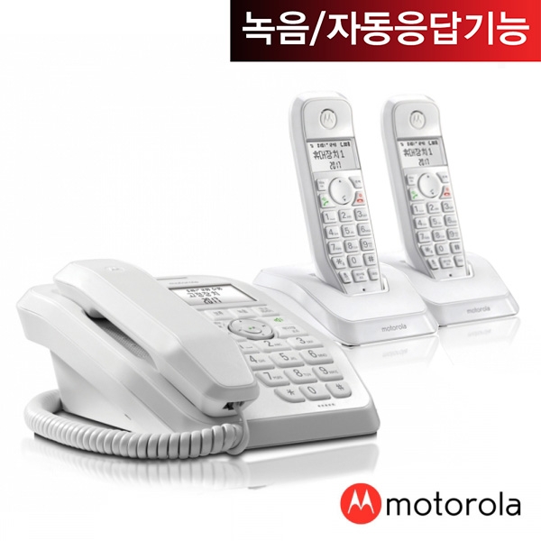 모토로라 유무선 전화기 SC250A 화이트 (본품 1대 + 증설 1대)