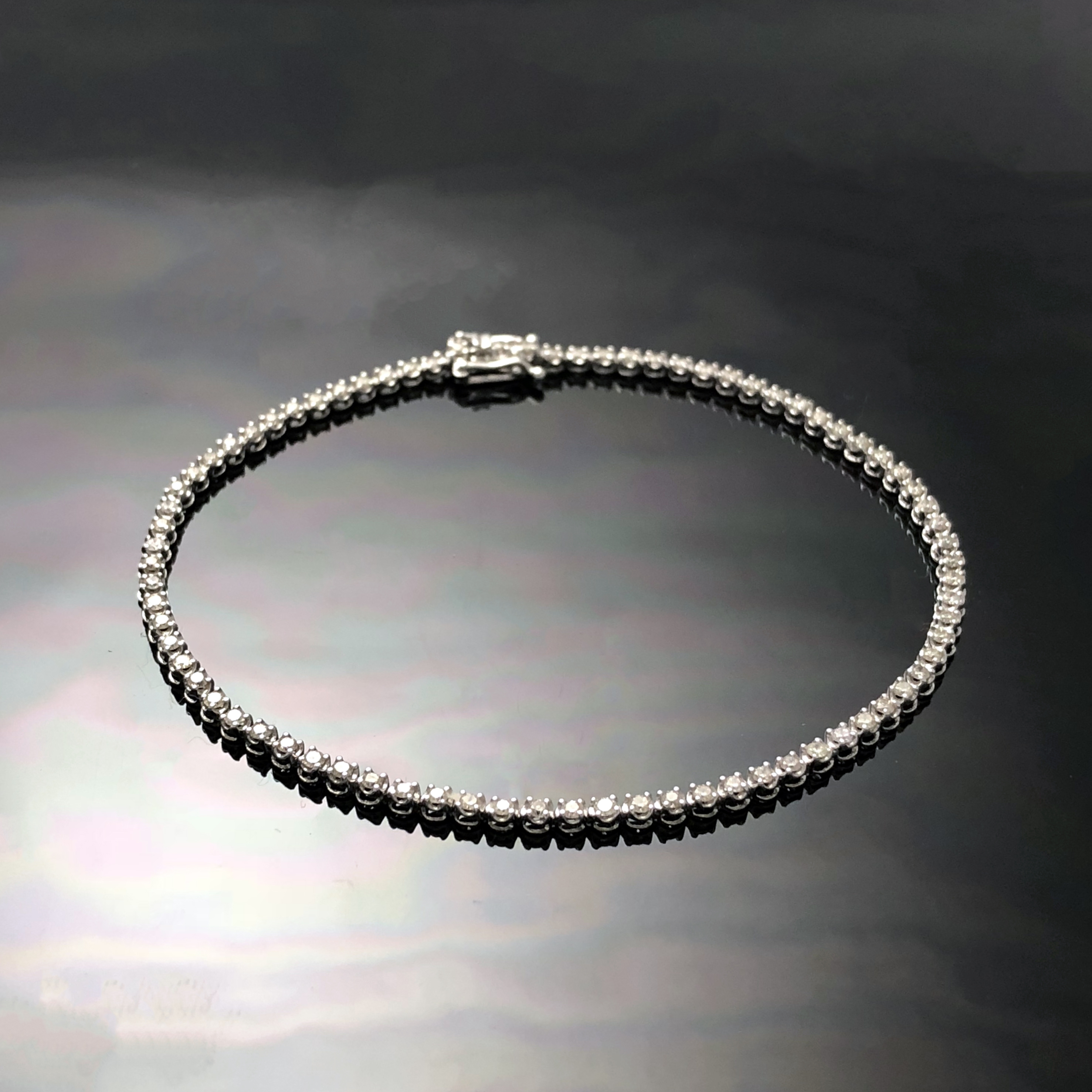 1ct Natural Diamond Tennis Chain Bracelet