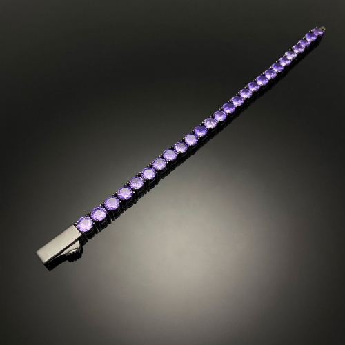 Made to Order - Color Tennis Chain Bracelet Purple