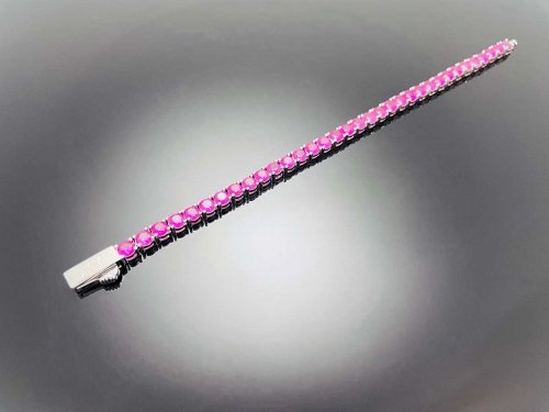 Made to Order - Color Tennis Chain Bracelet Pink Red